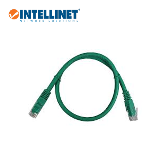 INTELLINET Patch Cable. Cat5e compatible, U/UTP, 1.5m, green