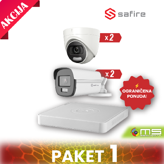 Paket HD Safire 2+2 kamere 2MP, XVR 4CH