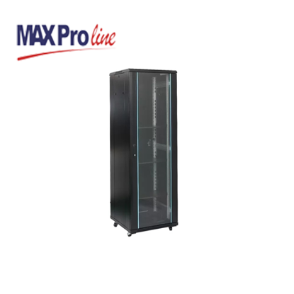 MAXPRO LINE Rack orman samostojeci, 22U, 600x600, staklena vrata (pakovanje od 3 kutije)