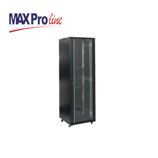 MAXPRO LINE Rack orman samostojeci, 22U, 600x600, staklena vrata (pakovanje od 3 kutije)