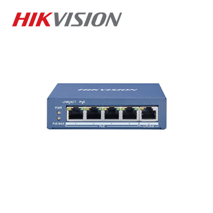 Hikvision DS-3E0505P-E/M 4-portni (4+1) neupravljivi gigabitni PoE switch