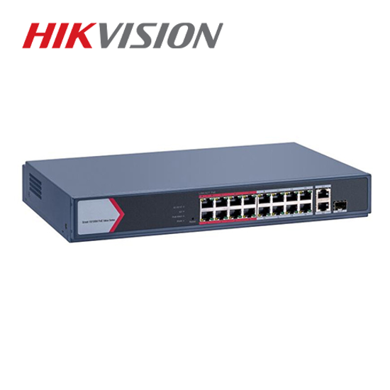 Hikvision DS-3E1318P-EI/M 16-portni (16+3) neupravljivi megabitni PoE switch