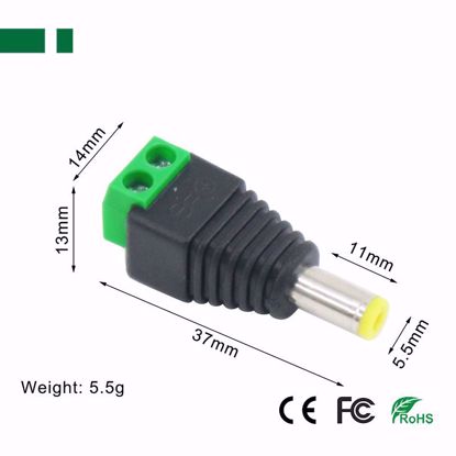 CasView CBN-015-2 DC Muski konektor sa srafovima (5.5 × 2.1 mm, bez lemljenja) CasView CBN-015-2 DC Muski konektor sa srafovima (5.5 × 2.1 mm, bez lemljenja)