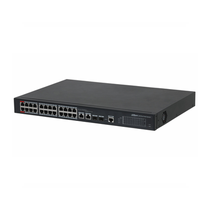 Dahua PFS4226-24ET-240-V2 24-portni (24+2) upravljivi megabitni PoE layer 2 switch