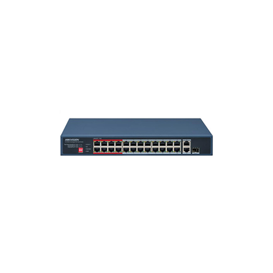 Hikvision DS-3E0326P-E/M(C) 24-portni (24+2) neupravljivi megabitni PoE Layer 2 switch-01