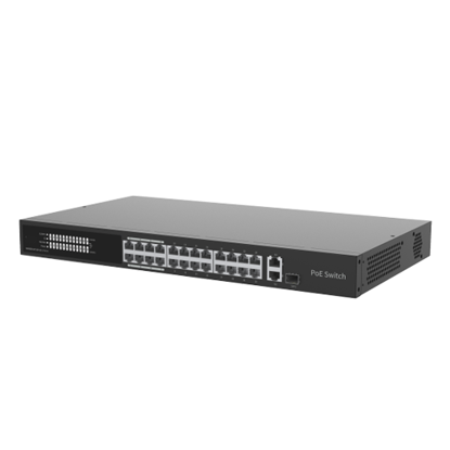 Hippo HP3000-24T1GT1GC-LPOE-IN 24-portni Cloud upravljivi megabitni PoE switch 250 W