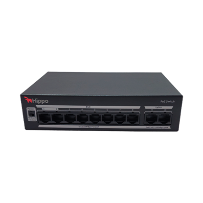 Hippo HP2020-8T2GT-LPOE-IN 8-portni neupravljivi megabitni PoE Switch 65W-01