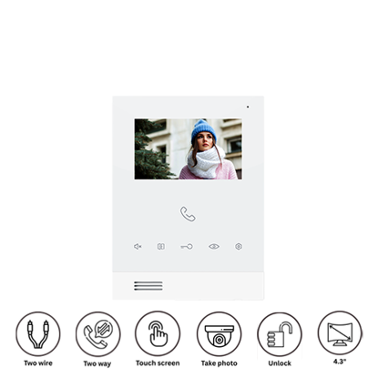 Hippo T-IS15 Interfon monitor 2-žicni (Touch Key) 4.3"