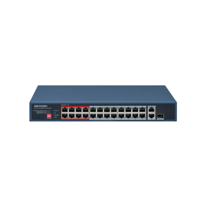 Hikvision DS-3E0326P-E/M(C) 24-portni (24+2) neupravljivi megabitni PoE Layer 2 switch