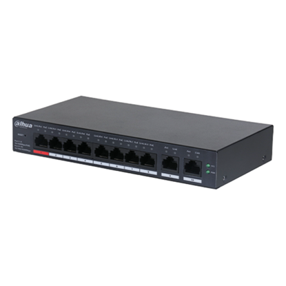 Dahua CS4010-8ET-110 10 port 100Mb PoE upravljivi Cloud switch-01