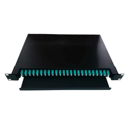 FIBER OPTIC PATCH PANEL sa 24 SC DUPLEX adaptera i 48 MULTIMODE OM3 pigtailova - PUN