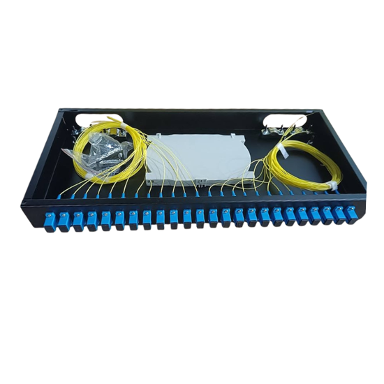 FIBER OPTIC PATCH PANEL sa 24 SC/UPC DUPLEX adaptera i 48 SINGLEMODE pigtailova - PUN