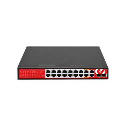 Safire SF-SW16FE2GE2MGSFP-2BT-240W Auto 250m Gigabitni mrežni ethernet Switch 16 ports Hi-PoE