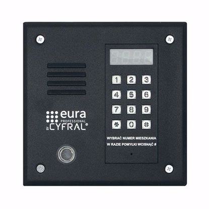 Slika od Pozivna tabla "eura"  CYFRAL PC-1000D Black sa ugradjenom digitalnom elektronikom za 255 apartmana i citacem RFID kartica
