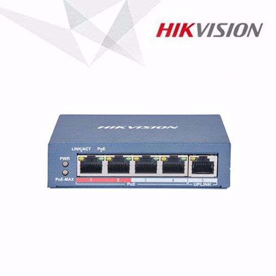 Slika od Hikvision DS-3E0105P-E(B) PoE switch