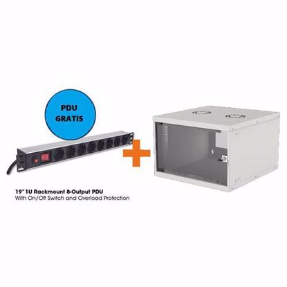 Slika od INTELLINET rek ormar zidni, 6U, 540x400, sa PDU 0538026 sivi