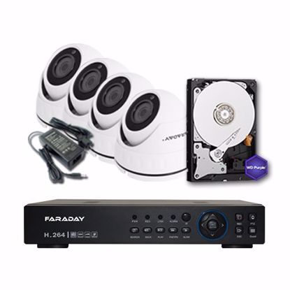 Slika od Komplet video nadzor DVR+4kamere+1TB+5A