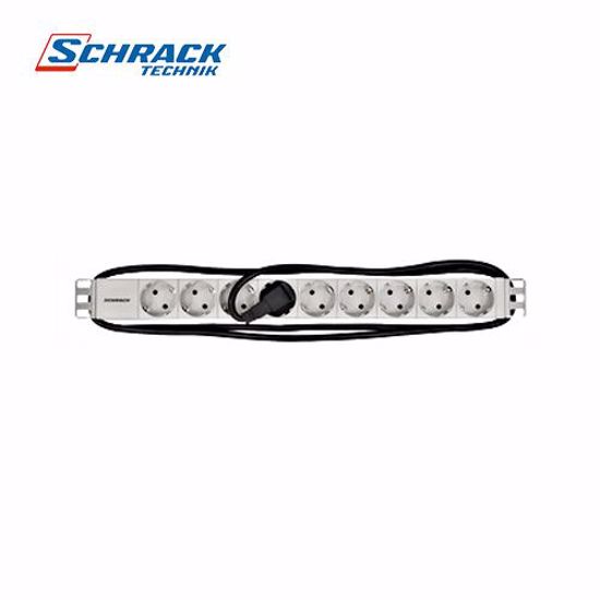 Slika od Schrack 19 Napojna letva, 9xSchuko, Profile ALU 1U,3m-kabl, RAL7035 IU070114-3