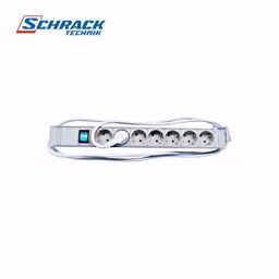 Schrack 19 Napojni panel-7xSCHUKO i prekidac, PVC, 1.25HU IU070107-B