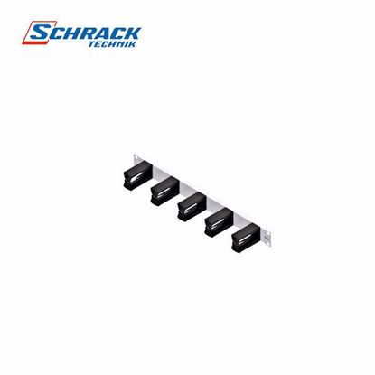 Slika od Schrack Ranzirni panel 1U sa 5 plasticnih obujmica 78mm, ograniceno HEKDBK02K-