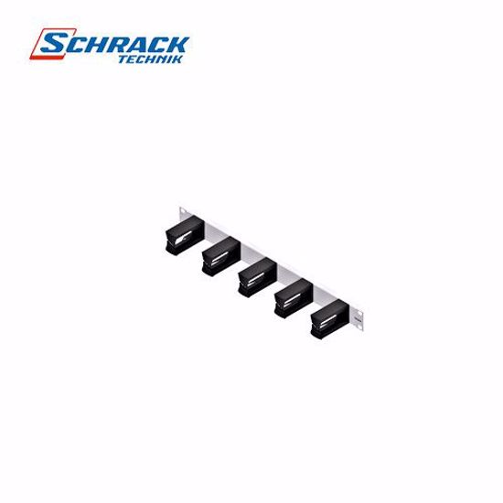 Slika od Schrack Ranzirni panel 1U sa 5 plasticnih obujmica 78mm, ograniceno HEKDBK02K-