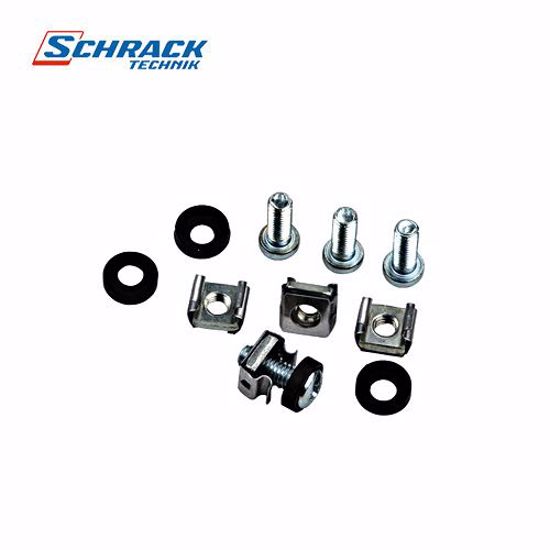 Slika od Schrack 19 Set za fiksiranje opreme M6 (vijak i kavez matica), 50 kom DSSRA050--
