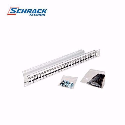 Schrack TOOLLESS LINE -19 Patch panel za 24 modula,1HU,RAL7035,ECO HSER0240GP