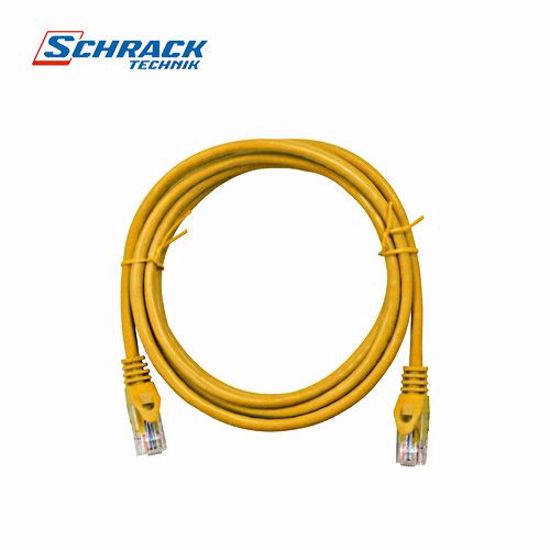 Slika od Schrack Patch kabl RJ45, Cat.5e, U/UTP ,PVC, zuti, 0,5m H5ULY00K5Y